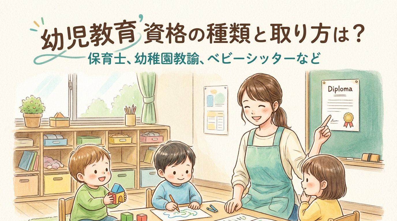 幼児教育 資格の種類と取り方は？