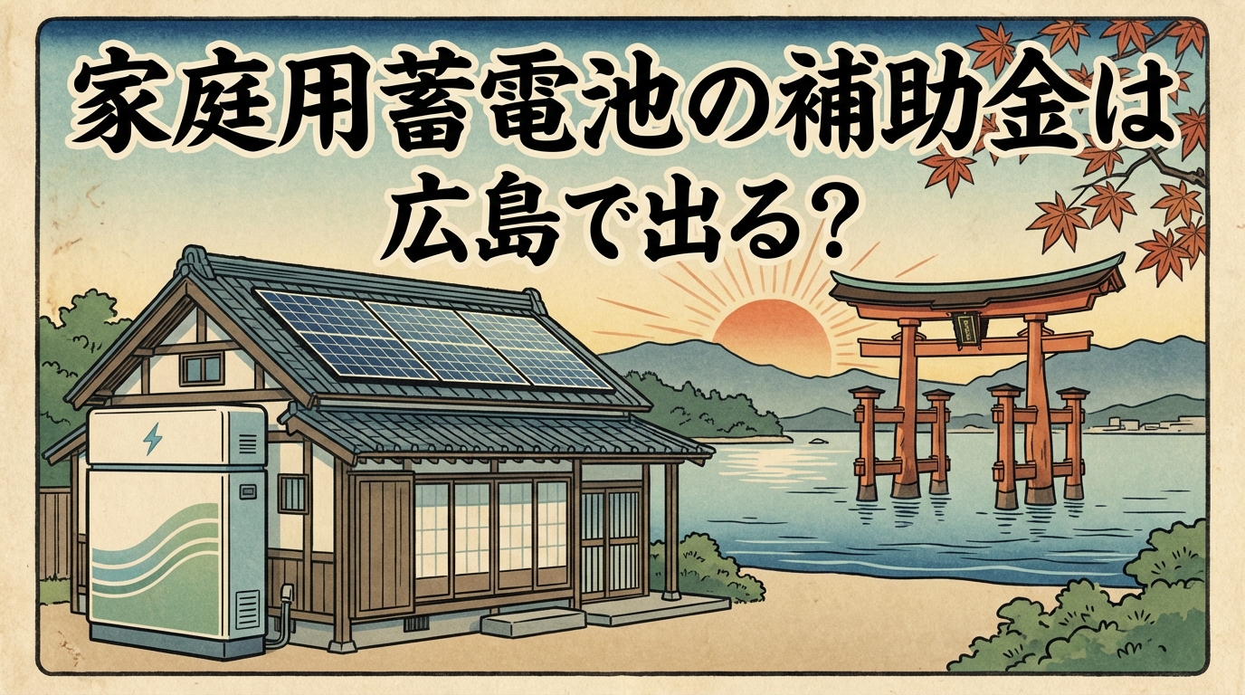 家庭用蓄電池の補助金は広島で出る?