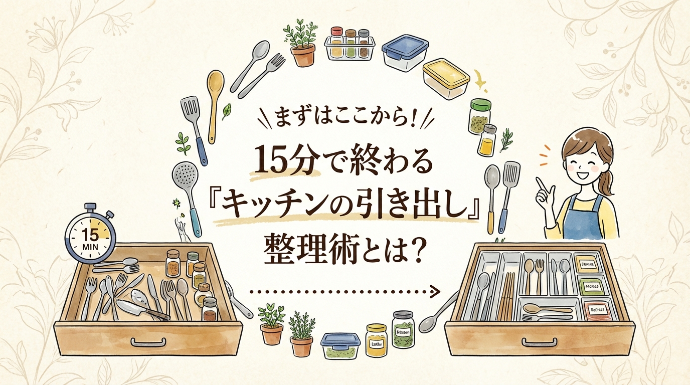 まずはここから！15分で終わる『キッチンの引き出し』整理術とは？