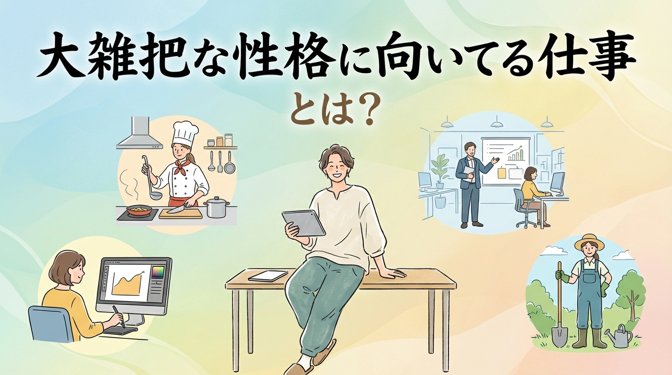 大雑把な性格に向いてる仕事とは？