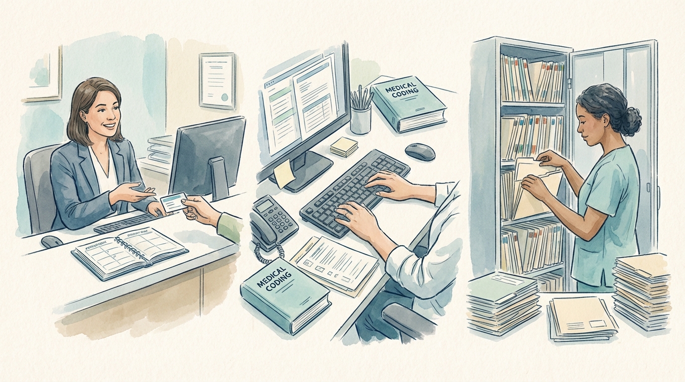 医療事務の具体的な3つの主要業務