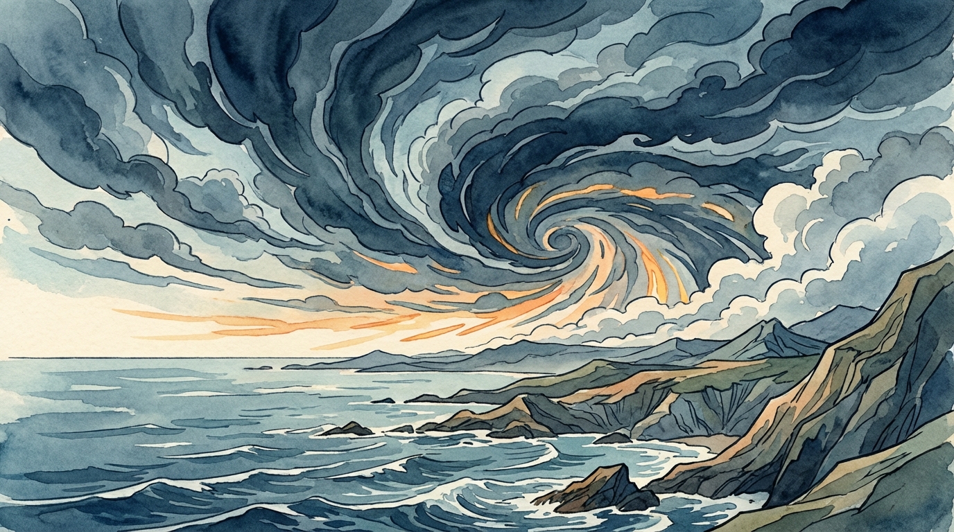 急速に発達する温帯低気圧のこと